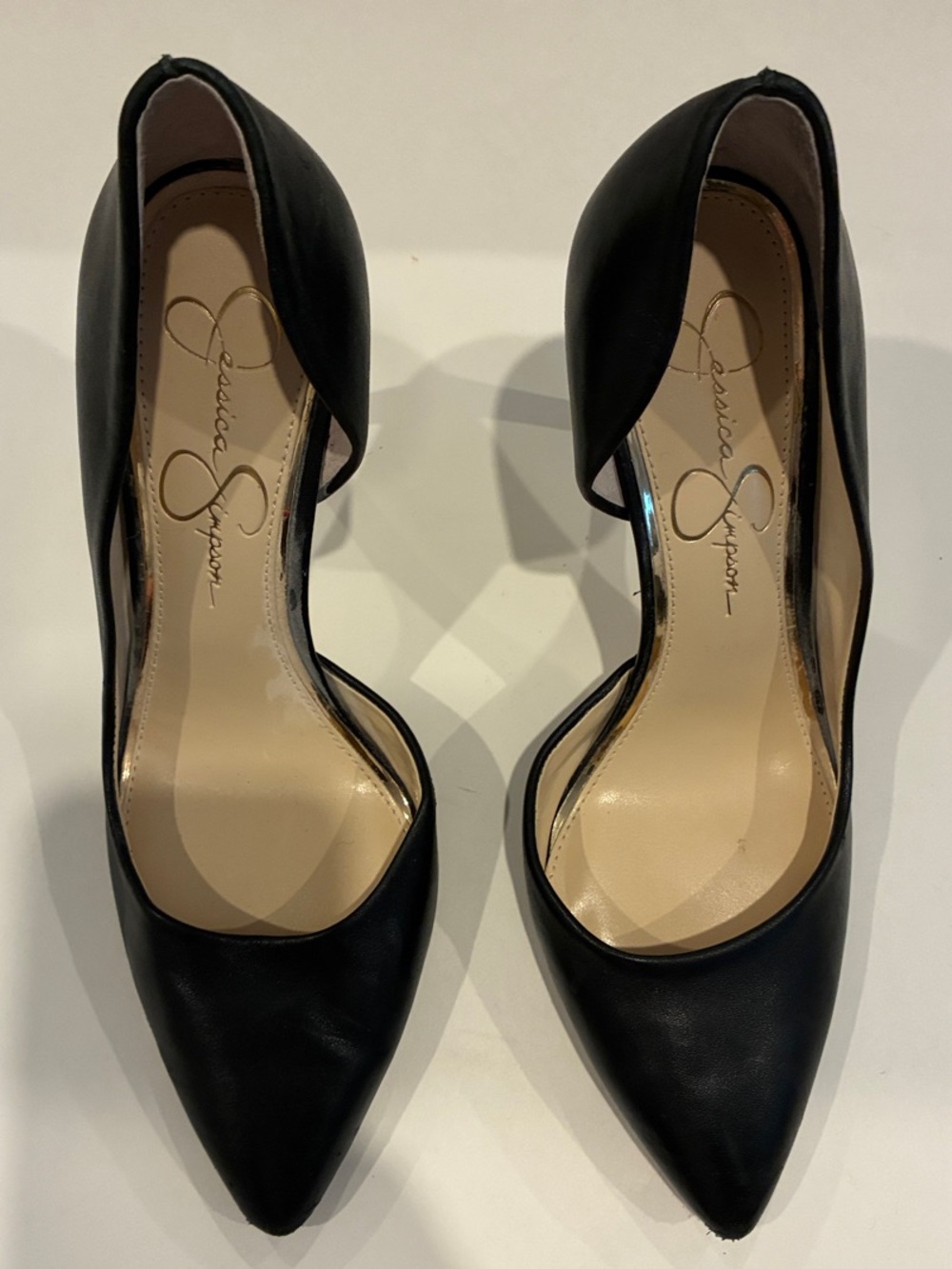 Jessica Simpson Black Pointed-Toe D'Orsay Heels
